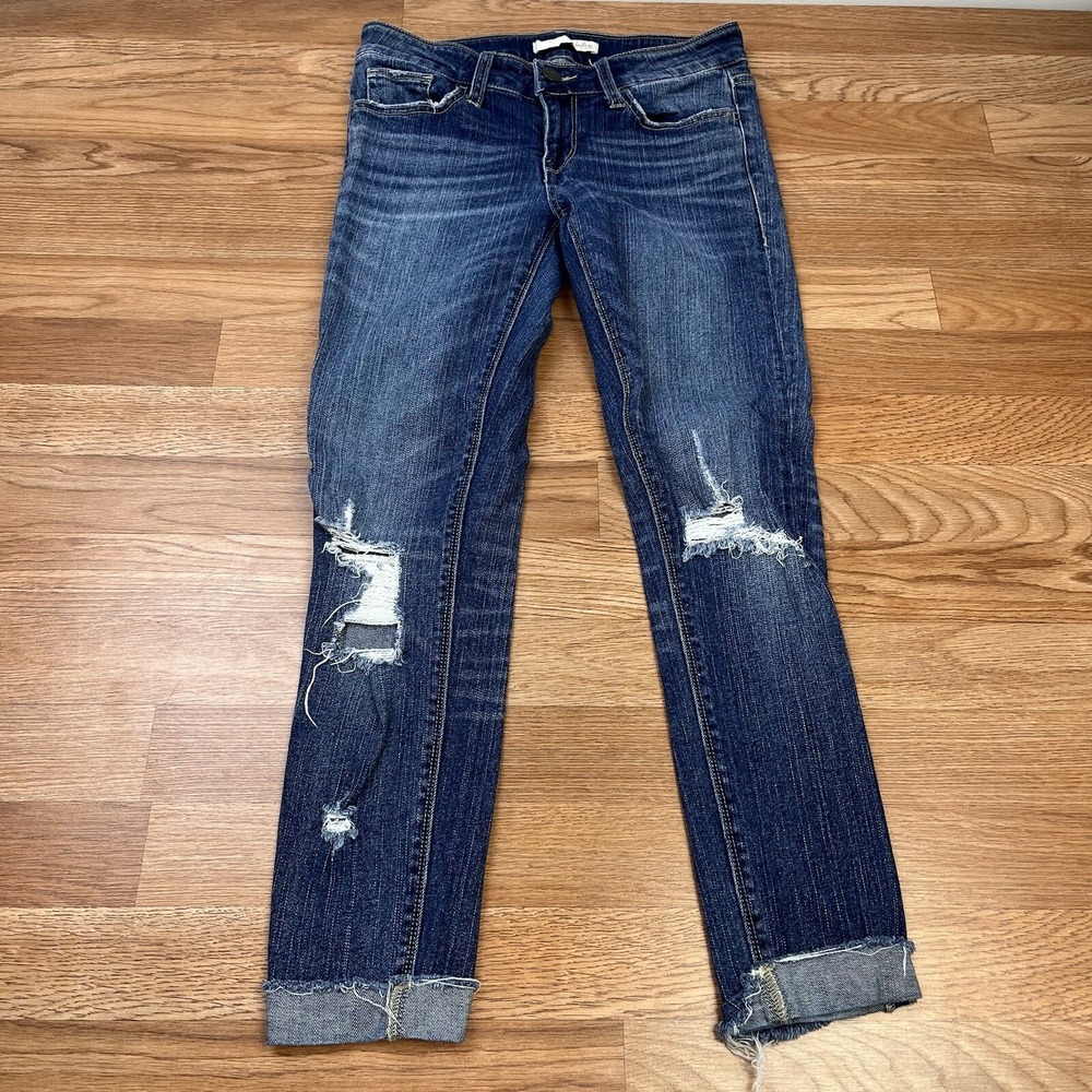 Daytrip Lynx Skinny Jeans Size 26 Destroyed Cuffed at Ankles Low‎ Rise